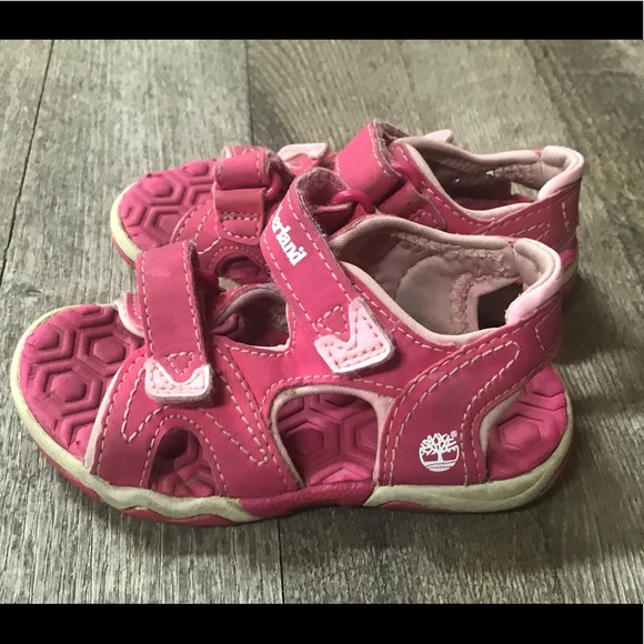 Timberland Girls Size 5/6 Velcro Sandals - Picture 3 of 5